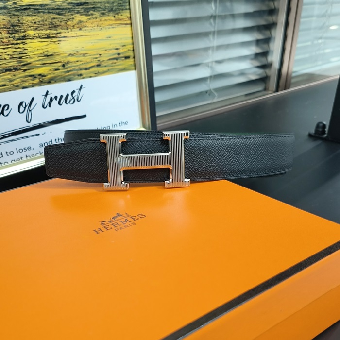 エルメス メンズ リバーシブル H ベルト -  Boucle De Ceinture H  - bel60x