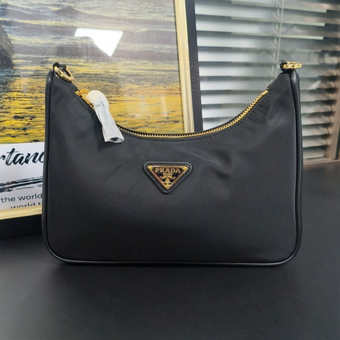 プラダ レディース ブラック ホーボーバッグ -  Hobo - pr801x