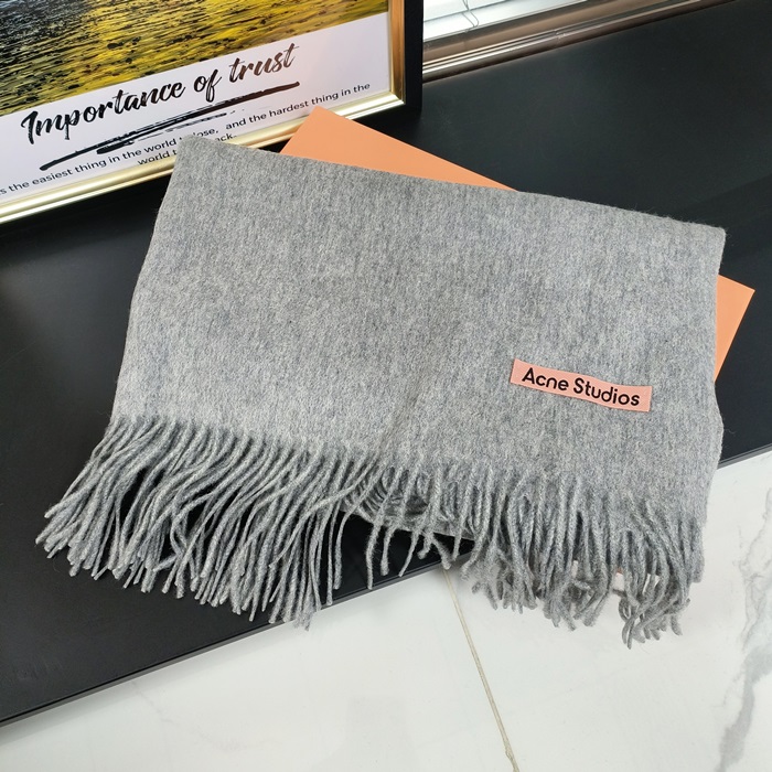 アクネ ユニセックス グレー マフラー - AcneGray Muffler - ac180x