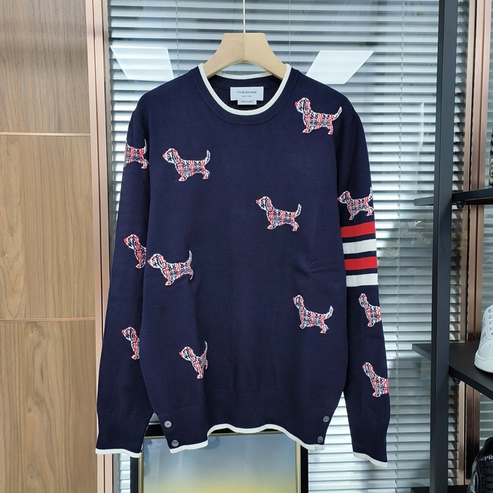 トムブラウン メンズ ネイビー ニット - Knits - th01335x