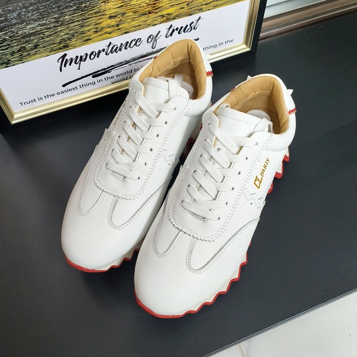  Loubutin   - クリスチャンルブタンメンズレザースニーカーCLS0108,ホワイト