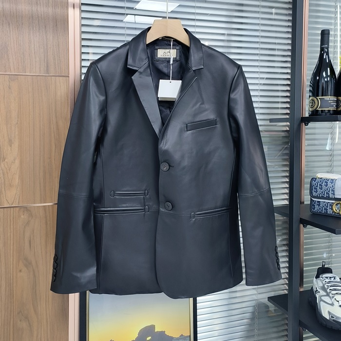   - エルメス メンズ レザージャケット - her542x