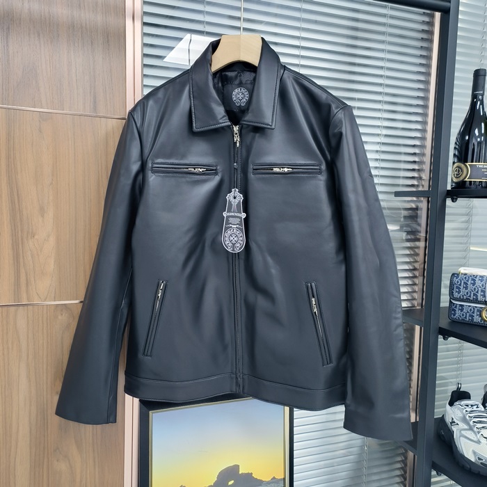 クロムハーツ メンズ レザージャケット -chr0426x