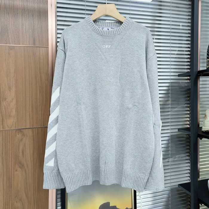 Brush Mohair Knit er Gray - オフホワイトメンズ ブラッシュドモヘア ニット セーター Off0793x Size(xs - l) グレー