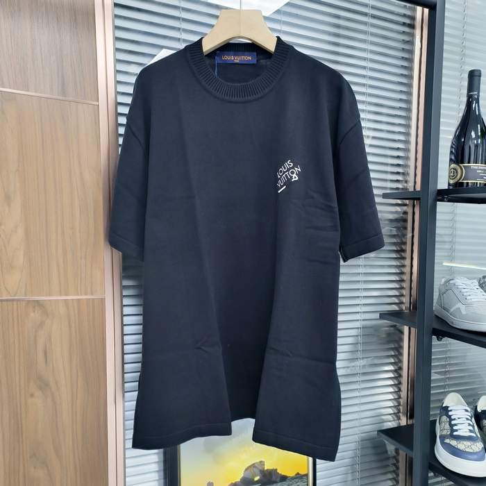 ルイヴィトン メンズ クルーネック ブラック 半袖Tシャツ -  Short sleeved  - lv1699x