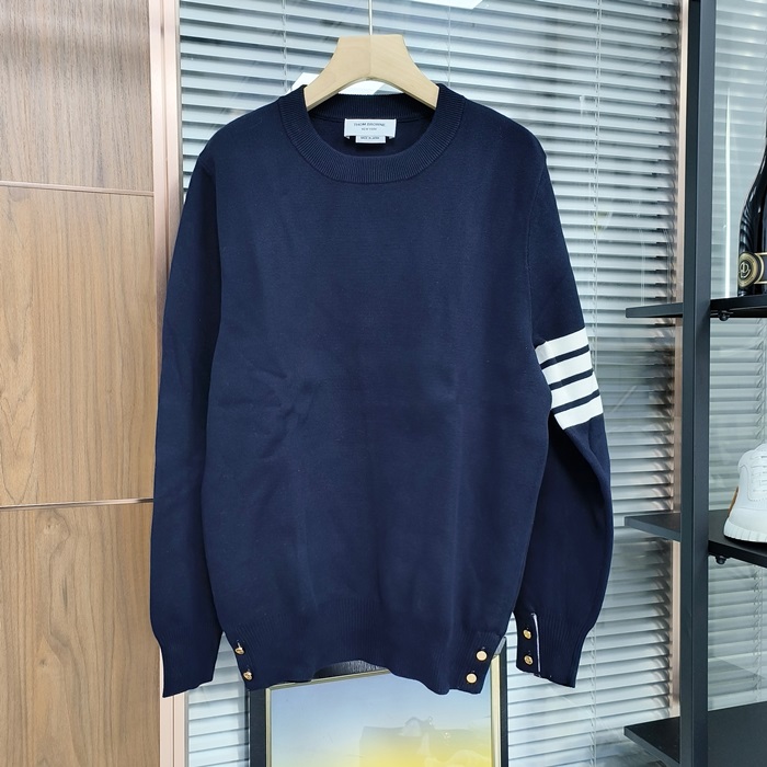 トムブラウン メンズ ブラック タートルニット - Knits - th137x