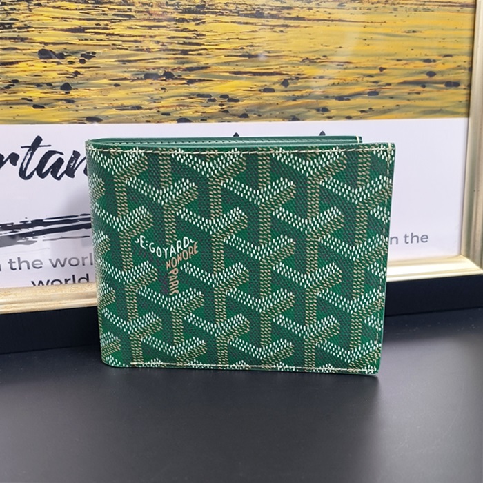 ゴヤール ユニセックス グリーン ビクトワール 二つ折り財布 - Victoire s - gow52x
