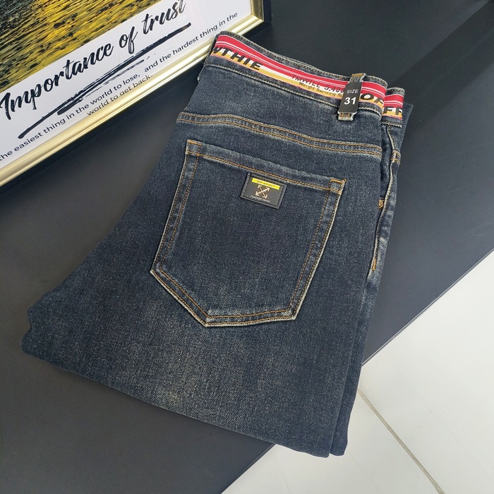 オフホワイトメンズ LOGO デニム ジーンズ Off0657x.ブルー