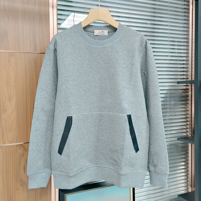 エルメス メンズ ラウンドネックスウェット -  Round- hec4043x