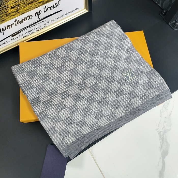 ルイヴィトン メンズ グレー マフラー -  Gray Muffler - acc1609x