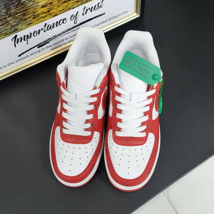 ルイヴィトン x ナイキ ユニセックス ロー バイヴァージルアブロー エアフォース1  - NikeRed  - ni192x