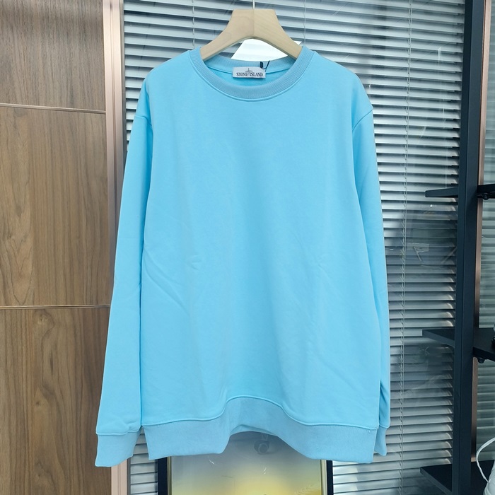 ストーンアイランドメンズ LOGO コットン  スウェット Sto0084x.Size(m - 2xl).2(アイボリー/スカイブルー)