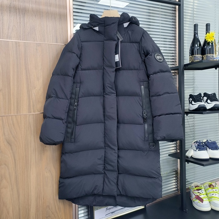Canada goose  Patch LogoGoose  Parka - カナダグースレディース パッチ LOGO カジュアル グースダウン パディング パーカー Can0381x ブラック
