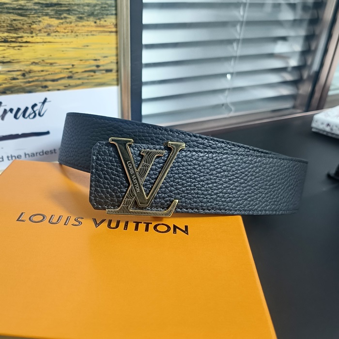   Belt,4.0cm,LOUBT0200 - ルイヴィトンメンズレザーベルト,4.0cm,ブラック