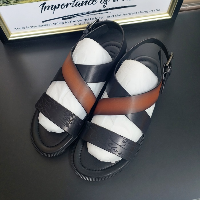 ベルルッティ メンズ ブラウン サンダル - Brown Sandals - bes723x