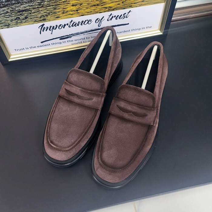 アレキサンダーマックイーン メンズ ヒドゥン ブラウンローファー - Brown-alx0176x