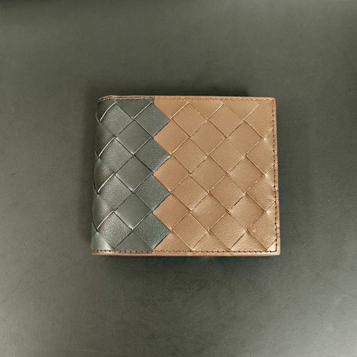 ボッテガヴェネタ メンズ ツートン 二つ折り財布 - Half - bvw223x