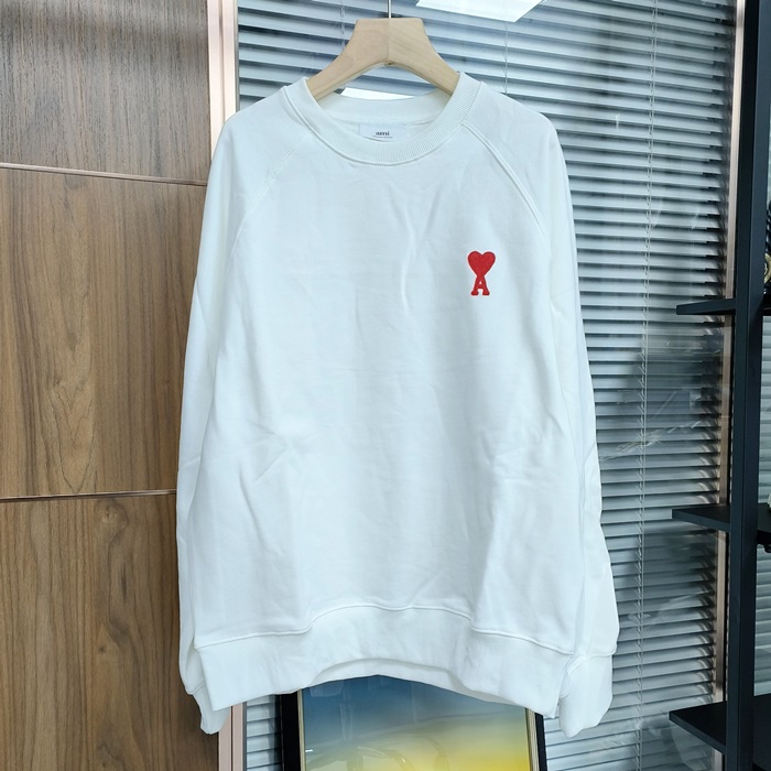 Ami LogoMan-to-man White - アーミー2021 メンズ LOGO コットン スウェット Ami0182x Size(xs - l) ホワイト