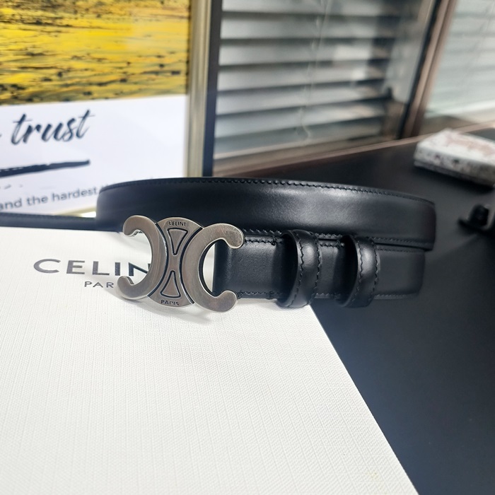Celine  Belt,2.5cm,CELBT0016 - セリーヌレディースレザーベルト,2.5cm, ブラック