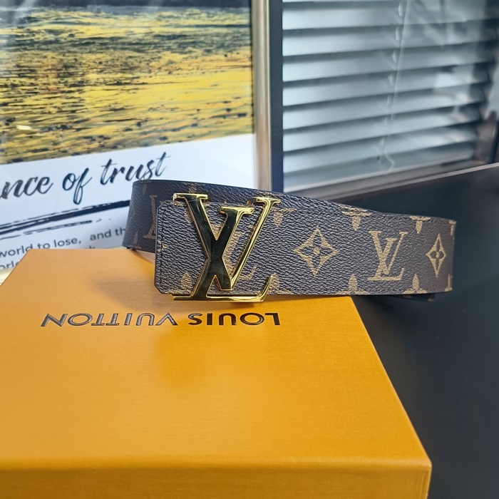   Belt,4.0cm,LOUBT0190 - ルイヴィトンメンズレザーベルト,4.0cm,ブラウン