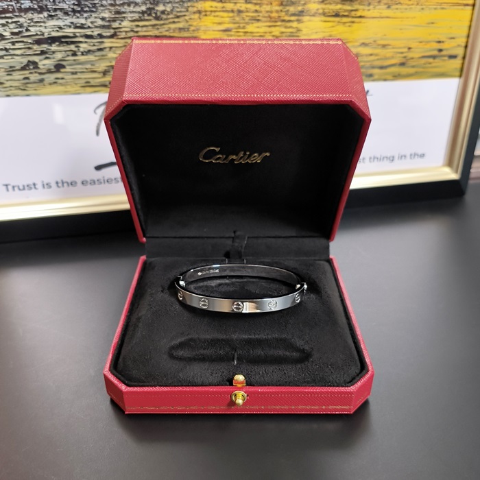  ラブブレスレット ホワイト ゴールド B6035417 カップルブレスレット - ca0002z  Love Bracelet Platinum