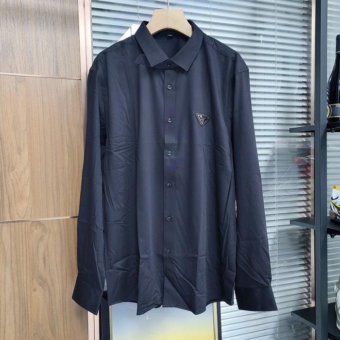 プラダ メンズ モダン ブラック シャツ - Shirts - prc244x