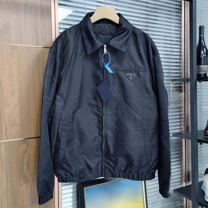 プラダ メンズ ブラック ジャケット - - prc17x