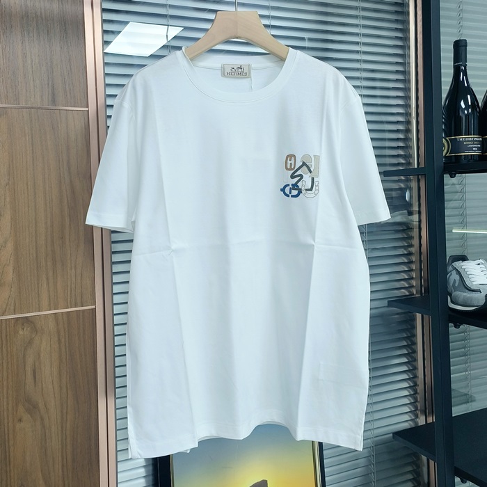 エルメス メンズ ラウンドネック半袖Tシャツ -  Round- hec5485x