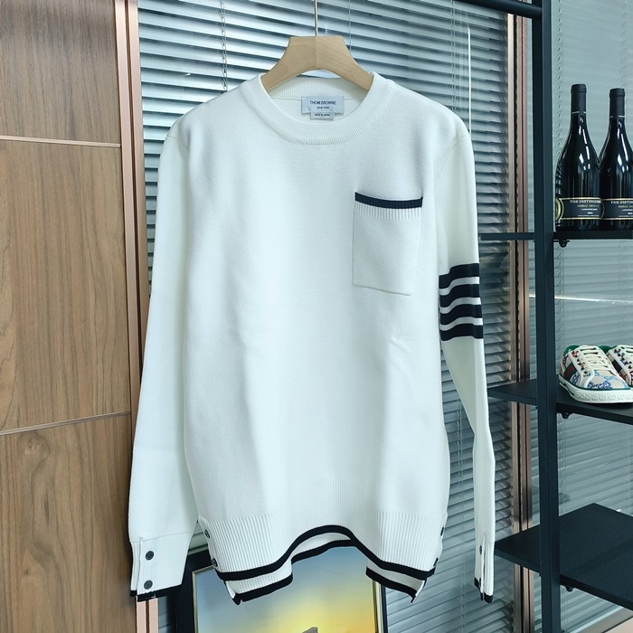 トムブラウン メンズ ラウンドネックセーター- er - thc4952x
