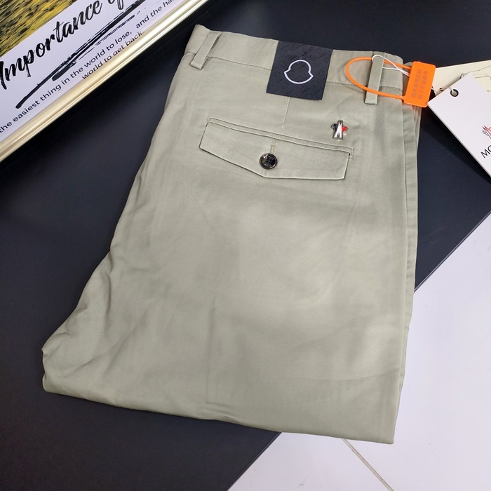 2025-モンクレールメンズ カジュアル LOGO コットン パンツ Moc01498x.カーキ