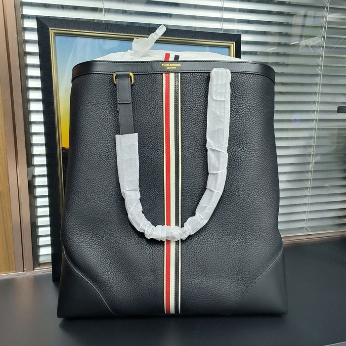 トムブラウン メンズ ブラック ブリーフケース -  - th124x