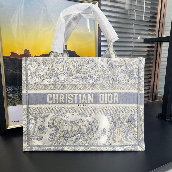  ディオール Toile de Jouy 刺繍 トートバッグ (ミディアム) - dd469x