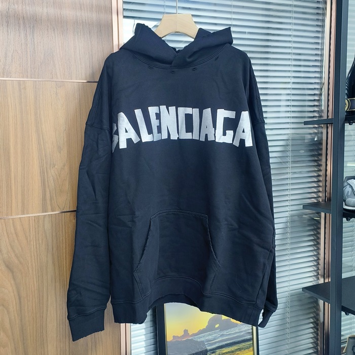 バレンシアガ メンズ オーバーサイズフィット フーディーTシャツ -  Over Size  - bac3654x