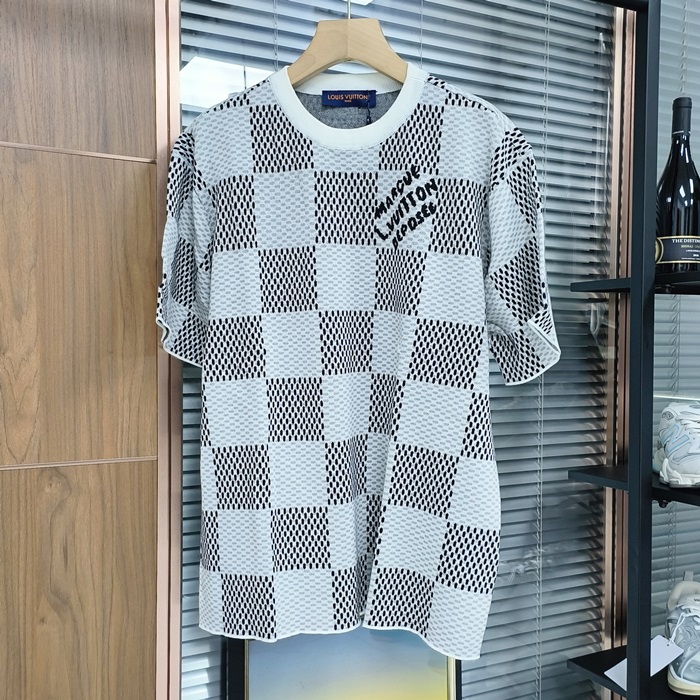 ルイヴィトン メンズ ラウンドネック半袖Tシャツ -  Round- lvc5443x