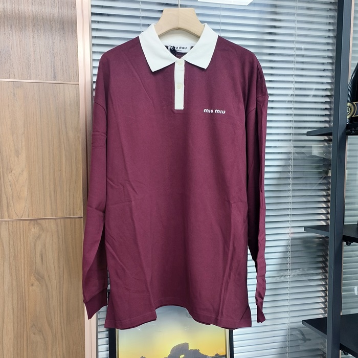 ミュウミュウ ユニセックス ポロ 長袖Tシャツ - Polo- mic4669x