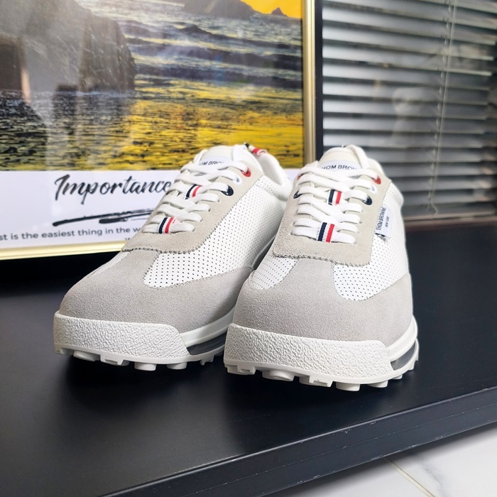 Thom Brown  - トムブラウンメンズレザースニーカー THOMS0012,ブラック