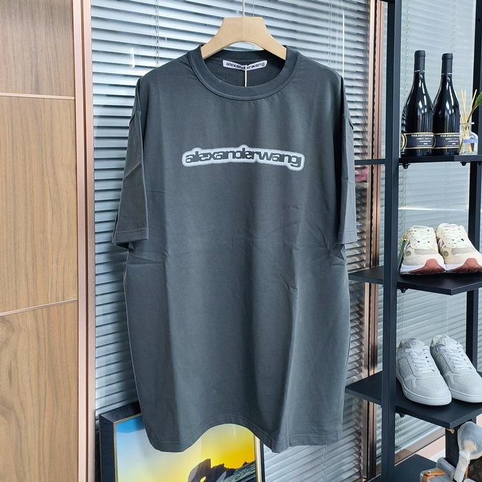 アレキサンダーマックイーン メンズ グレー 半袖Tシャツ - Alexanderwang Gray Short sleeved  - alx239x