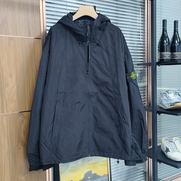 Stone IslandBasic- ストーンアイランドメンズ ベーシック カジュアル ジャケット Sto0173x.Size(m - 2xl).ブラック