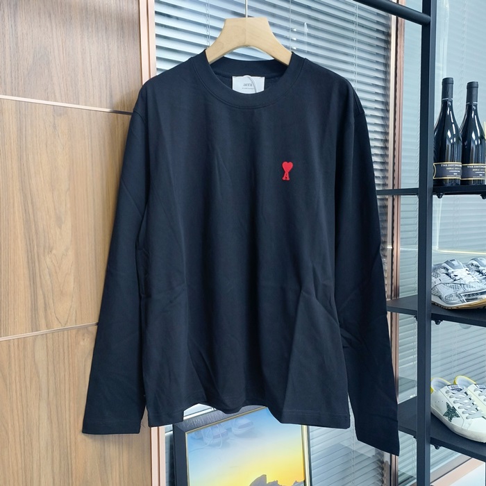 アーミーユニセックス クルーネック 長袖Tシャツ - AmiRound- amc5706x