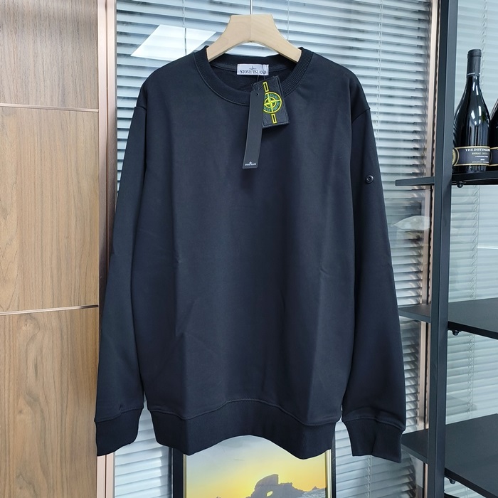 2020 Light Reflection Man-to-man - ストーンアイランドメンズ LOGO コットン スウェット Sto0254x.Size(m - 2xl).ブラック