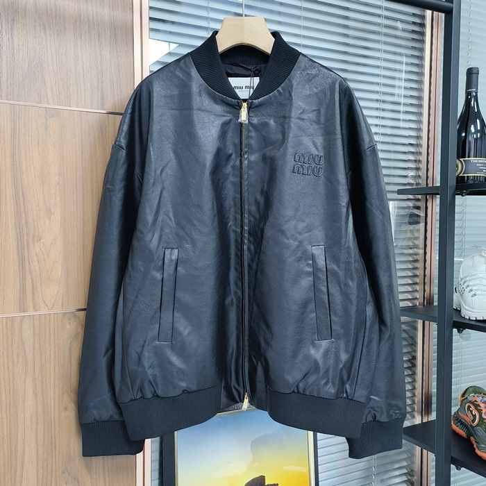 ミュウミュウ メンズ レザージャケット -mic5054x