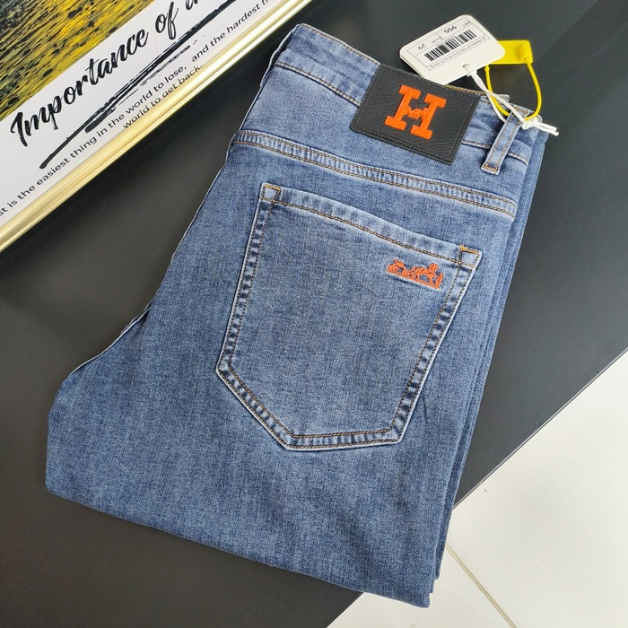  - エルメスメンズ ビジネス コットン パンツ Her0547x.ブルー