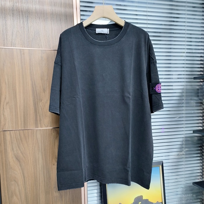 2025  Short ストーンアイランドメンズ クルーネック コットン 半袖Tシャツ Sto0203x.Sizeチャコール