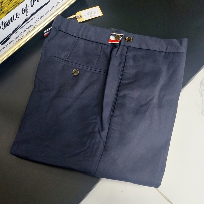 トムブラウン メンズ ネイビー スラックス - Slacks - thc1323x