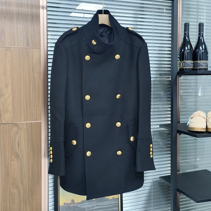 バルマン メンズ ブラック コート - Balmain  - bac1040x