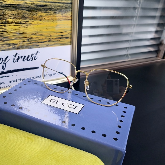  Frame Glasses - グッチ メンズ レトロ LOGO フレーム 眼鏡 Guc01076x.3