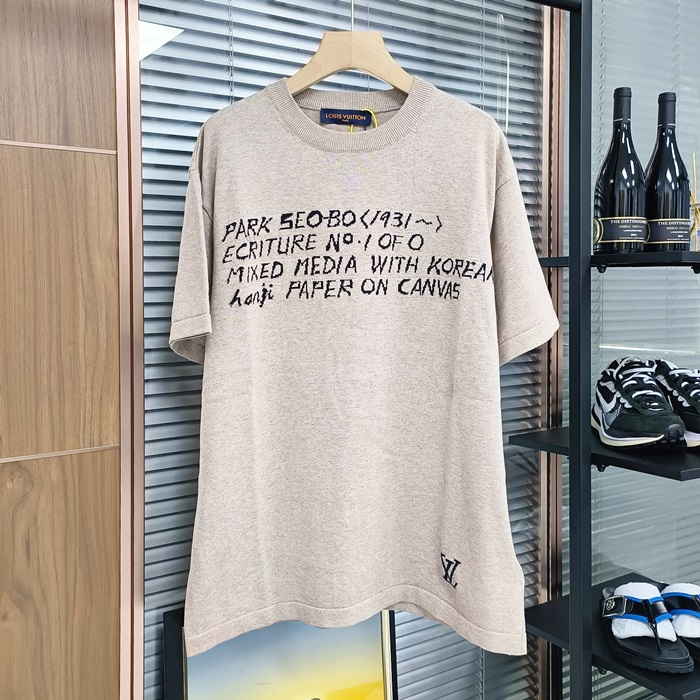 ルイヴィトン メンズ ラウンドネック半袖Tシャツ -  Round- lvc5338x