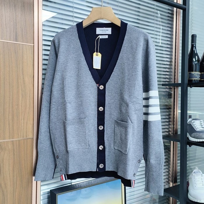 トムブラウン メンズ Vネック カーディガン -   - thc4954x