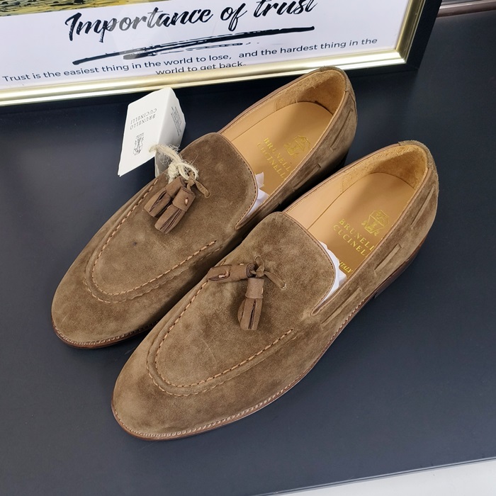 ブルネロクチネリ メンズ ベーシックローファー -  Cucinelli Basic- brs2962x