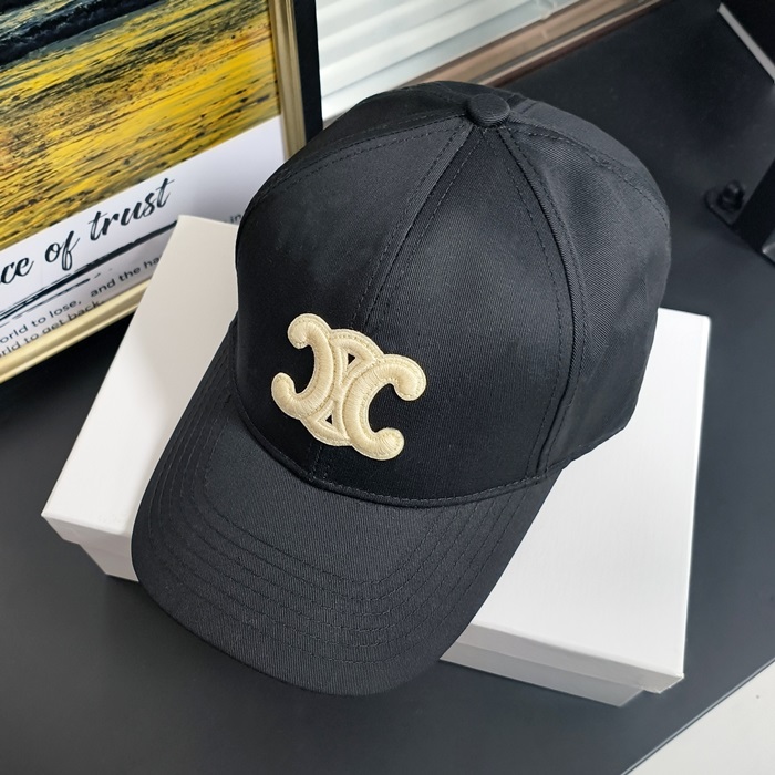 セリーヌユニセックス ブラック ボールキャップ - Celineacc1865x